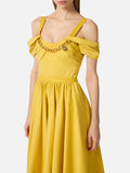 Elisabetta Franchi Vestito Midi Sun Donna AB92161E2 Sun - Giallo