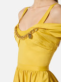 Elisabetta Franchi Vestito Midi Sun Donna AB92161E2 Sun - Giallo