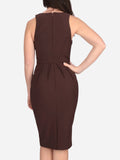 Elisabetta Franchi Vestito Midi Cacao Donna AB94162E2 Cacao - Marrone
