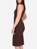 Elisabetta Franchi Vestito Midi Cacao Donna AB94162E2 Cacao - Marrone