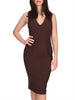 elisabetta franchi vestito midi cacao donna ab94162e2 cacao marrone 165629512