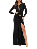 Elisabetta Franchi Vestito Longuette Donna ABR1461E2 - Nero