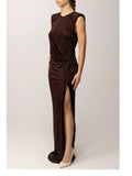 Elisabetta Franchi Vestito Longuette Cacao Donna ABR2461E2 Cacao - Marrone