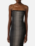 Elisabetta Franchi Vestito Midi Burro Donna AM99S61E2 - Nero