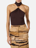 Elisabetta Franchi Body Darkhocolate Donna BO01761E2 Darkhocolate - Marrone