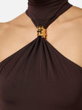 Elisabetta Franchi Body Darkhocolate Donna BO01761E2 Darkhocolate - Marrone