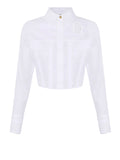Elisabetta Franchi Camicia Casual Camicia Crop Donna CA12661E2 - Bianco
