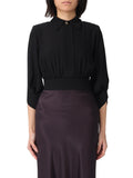 Elisabetta Franchi Camicia Casual Camicia Crop Donna CA14761E2 - Nero