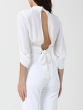 Elisabetta Franchi Camicia Casual Camicia Crop Donna CA14761E2 - Avorio
