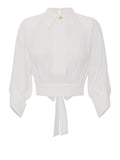 Elisabetta Franchi Camicia Casual Camicia Crop Donna CA14761E2 - Avorio