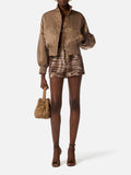 Elisabetta Franchi Bomber Argilla Donna GB05D61E2 Argilla - Beige