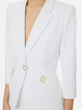 Elisabetta Franchi Giacca Donna GI21561E2 - Avorio