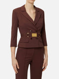 Elisabetta Franchi Giacca Cacao Donna GI22461E2 Cacao - Marrone