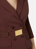 Elisabetta Franchi Giacca Cacao Donna GI22461E2 Cacao - Marrone