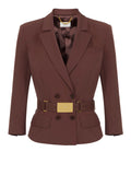 Elisabetta Franchi Giacca Cacao Donna GI22461E2 Cacao - Marrone