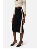 Elisabetta Franchi Gonna Longuette Burro Donna GK27S61E2 - Nero