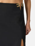 Elisabetta Franchi Gonna Midi Donna GO14761E2 - Nero