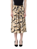 Elisabetta Franchi Gonna Longuette Crema Nero Donna GO15161E2 Crema/nero - Avorio