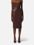 Elisabetta Franchi Gonna Longuette Cacao Donna GO16361E2 Cacao - Marrone