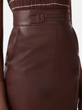 Elisabetta Franchi Gonna Longuette Cacao Donna GO16361E2 Cacao - Marrone