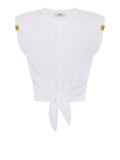 Elisabetta Franchi Top Maglia Gesso Donna MA01161E2 Gesso - Avorio