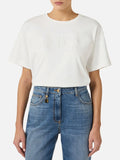 Elisabetta Franchi T-shirt Gesso Donna MA66P61E2 Gesso - Avorio