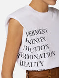 Elisabetta Franchi T-shirt Gesso Donna MA70P61E2 Gesso - Avorio