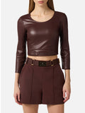 Elisabetta Franchi Top Cacao Donna MD02761E2 Cacao - Marrone