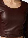 Elisabetta Franchi Top Cacao Donna MD02761E2 Cacao - Marrone