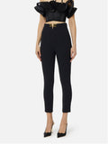 Elisabetta Franchi Pantalone Slim Donna PA16361E2 - Nero
