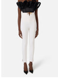 Elisabetta Franchi Pantalone Slim Donna PA16361E2 - Avorio