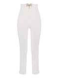 Elisabetta Franchi Pantalone Slim Donna PA16361E2 - Avorio