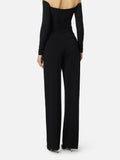 Elisabetta Franchi Pantalone Palazzo Donna PA16761E2 - Nero