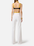 Elisabetta Franchi Pantalone Zampa Donna PA17161E2 - Avorio