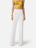 Elisabetta Franchi Pantalone Zampa Donna PA17161E2 - Avorio