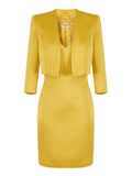 Elisabetta Franchi Completo Vestito Giacca Sun Donna TB00161E2 Sun - Giallo