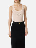 Elisabetta Franchi Top Burro Donna TK80B61E2 Burro - Avorio