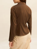 Emme Marella Camicia Casual Camicia Donna 2615111151200 Kaki - Beige