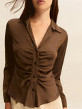 Emme Marella Camicia Casual Camicia Donna 2615111151200 Kaki - Beige