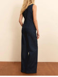 Emme Marella Jeans Wide Donna 2615131014200 - Blu