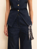 Emme Marella Jeans Wide Donna 2615131014200 - Blu