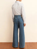 Emme Marella Jeans Wide Donna 2615181111200 Blue Jeans - Denim