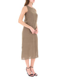 Emme Marella Vestito Midi Donna 2615221352200 Tortora - Marrone