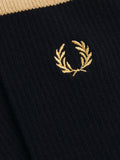 Fred Perry Calzini Tipped Sports Uomo C1150 Black/champagne - Nero