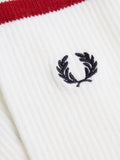 Fred Perry Calzini Tipped Sports Uomo C1150 Snwht/bred/nvy - Bianco