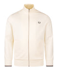 Fred Perry Felpa Zip Uomo J1327 Ecru - Avorio