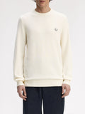 Fred Perry Pullover Pique Stitch Uomo K1309 Ecru - Avorio