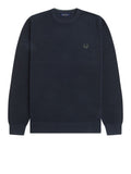 Fred Perry Pullover Pique Stitch Jumper Uomo K1309 Navy - Blu