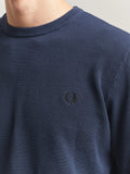 Fred Perry Pullover Pique Stitch Uomo K1309 Dark Airforce - Blu
