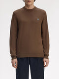 Fred Perry Pullover Uomo K9601 Burnt Tobacco - Marrone